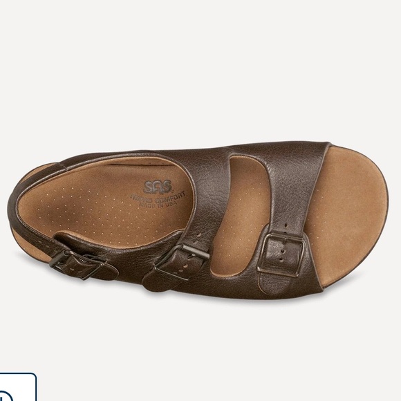 SAS Shock Absorbing Sole Bravo Adjustable Buckles Leather Sandals Size 10.5 NWOB main image 5